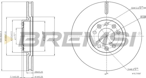 Bremsi CD8156V - Kočioni disk www.molydon.hr