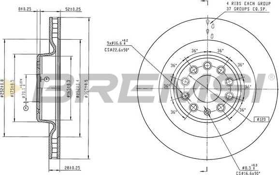 Bremsi CD8165V - Kočioni disk www.molydon.hr