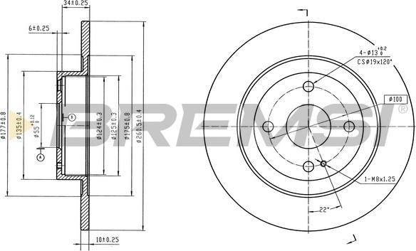 Bremsi CD8162S - Kočioni disk www.molydon.hr