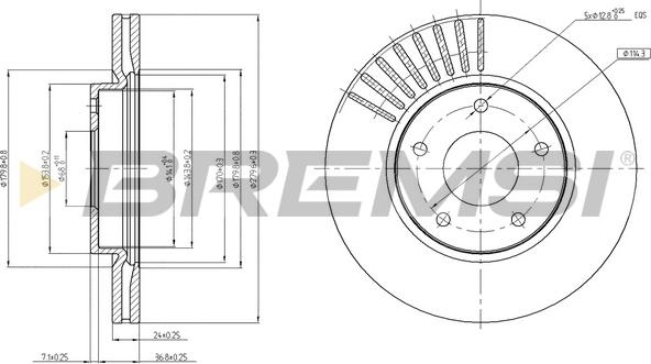 Bremsi CD8100V - Kočioni disk www.molydon.hr