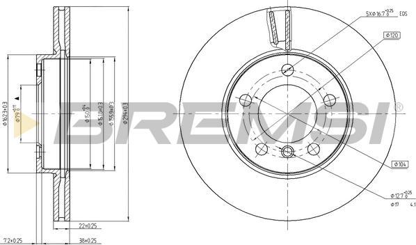 Bremsi CD8122V - Kočioni disk www.molydon.hr