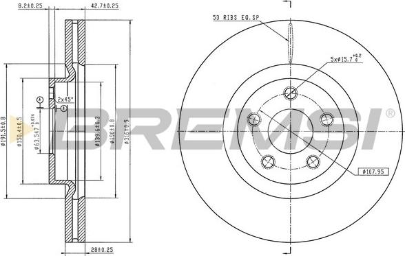 Bremsi CD8844V - Kočioni disk www.molydon.hr