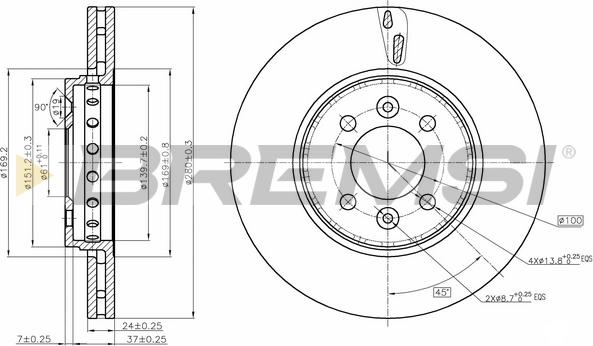 Bremsi CD8350V - Kočioni disk www.molydon.hr