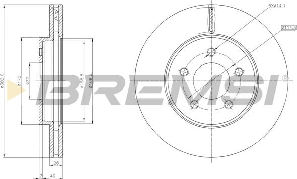 Bremsi CD8357V - Kočioni disk www.molydon.hr