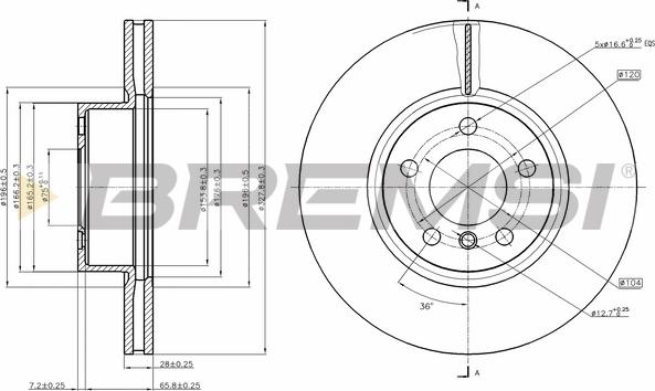 Bremsi CD8314V - Kočioni disk www.molydon.hr