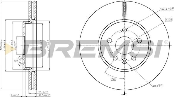 Bremsi CD8385V - Kočioni disk www.molydon.hr