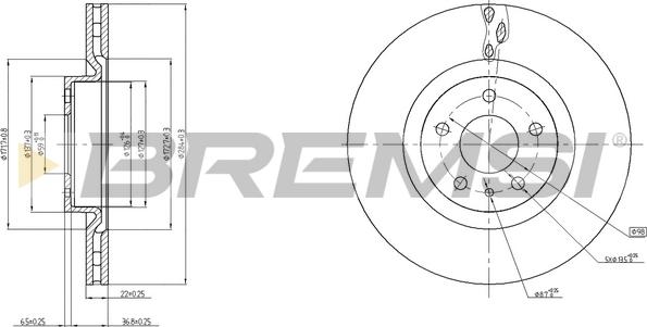 Bremsi CD8329V - Kočioni disk www.molydon.hr