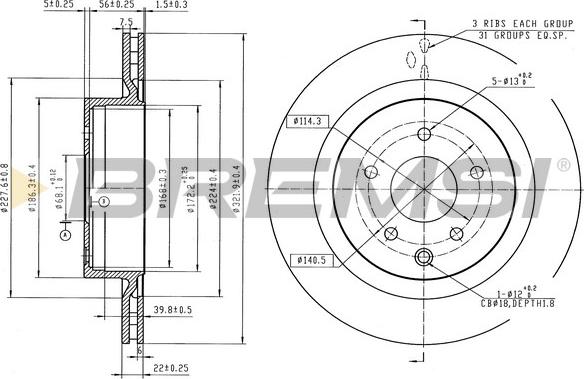 Bremsi CD8240V - Kočioni disk www.molydon.hr