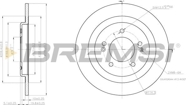 Bremsi CD8200S - Kočioni disk www.molydon.hr