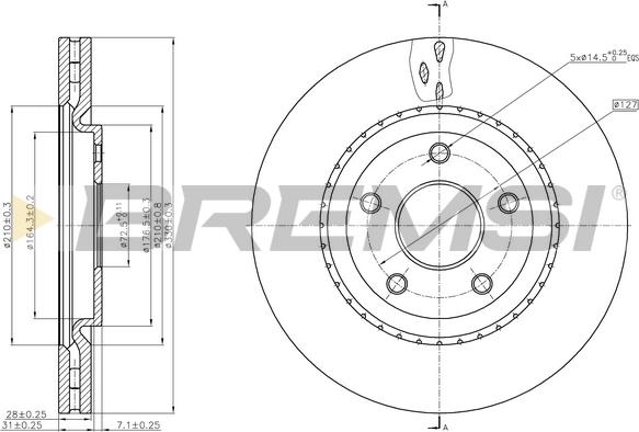 Bremsi CD8216V - Kočioni disk www.molydon.hr