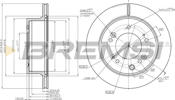 Bremsi CD8285V - Kočioni disk www.molydon.hr