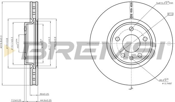 Bremsi CD7996V - Kočioni disk www.molydon.hr