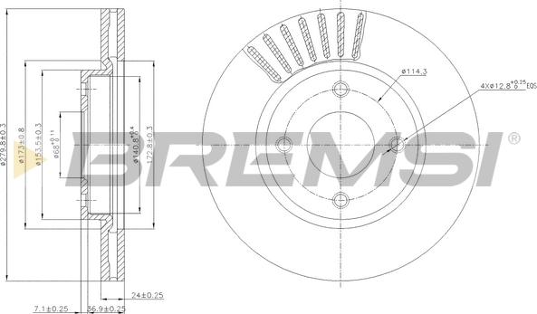 Bremsi CD7940V - Kočioni disk www.molydon.hr