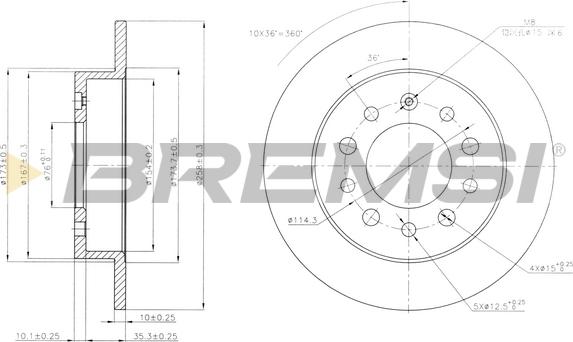 Bremsi CD7955S - Kočioni disk www.molydon.hr