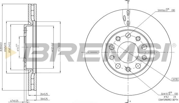 Bremsi CD7956V - Kočioni disk www.molydon.hr