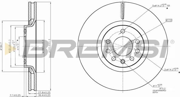 Bremsi CD7904V - Kočioni disk www.molydon.hr