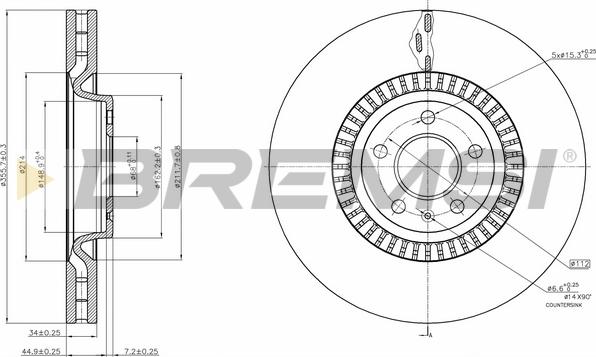 Bremsi CD7987V - Kočioni disk www.molydon.hr