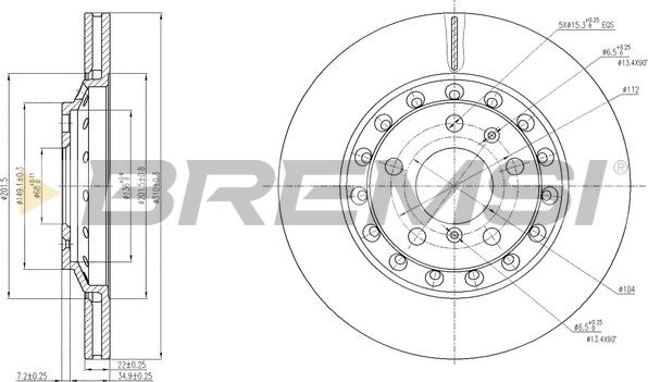 Bremsi CD7934V - Kočioni disk www.molydon.hr