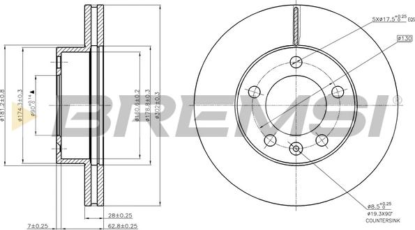 Bremsi CD7974V - Kočioni disk www.molydon.hr