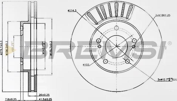 Bremsi CD7494V - Kočioni disk www.molydon.hr