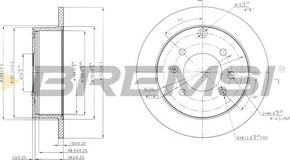 Bremsi CD7448S - Kočioni disk www.molydon.hr