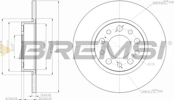 Bremsi CD7452S - Kočioni disk www.molydon.hr