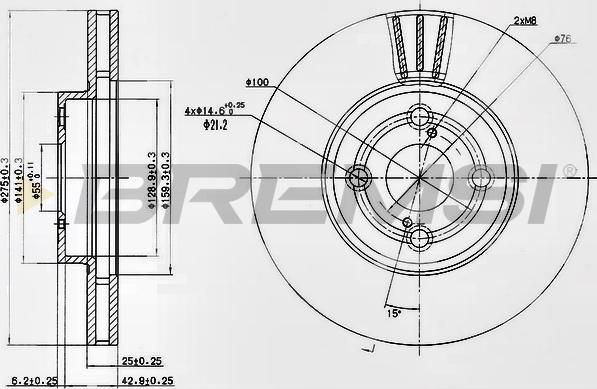 Bremsi CD7461V - Kočioni disk www.molydon.hr