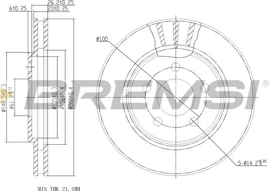 Bremsi CD7407V - Kočioni disk www.molydon.hr