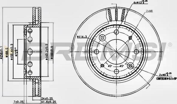 Bremsi CD7418V - Kočioni disk www.molydon.hr