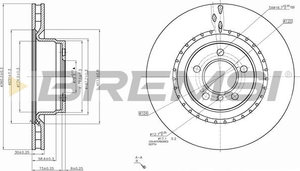 Bremsi CD7435V - Kočioni disk www.molydon.hr