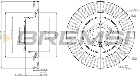 Bremsi CD7436V - Kočioni disk www.molydon.hr