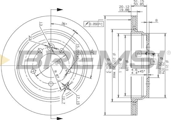 Bremsi CD7431V - Kočioni disk www.molydon.hr