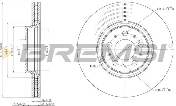 Bremsi CD7426V - Kočioni disk www.molydon.hr