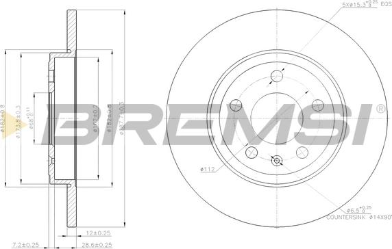 Bremsi CD7423S - Kočioni disk www.molydon.hr