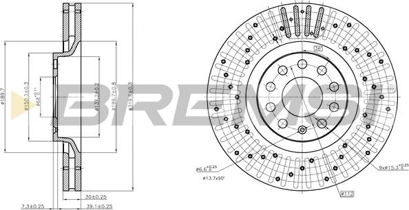 Bremsi CD7422V - Kočioni disk www.molydon.hr