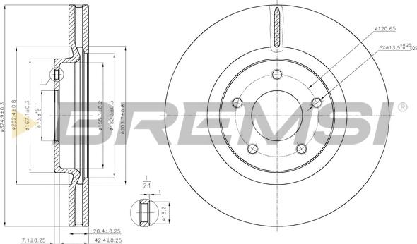 Bremsi CD7478V - Kočioni disk www.molydon.hr