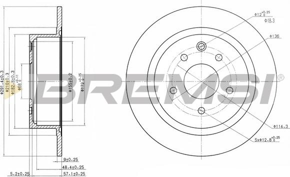 Bremsi CD7590S - Kočioni disk www.molydon.hr