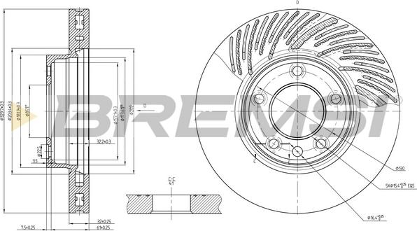 Bremsi CD7591VRD - Kočioni disk www.molydon.hr