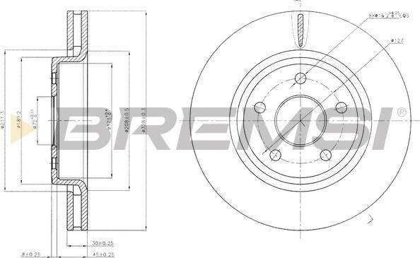 Bremsi CD7593V - Kočioni disk www.molydon.hr