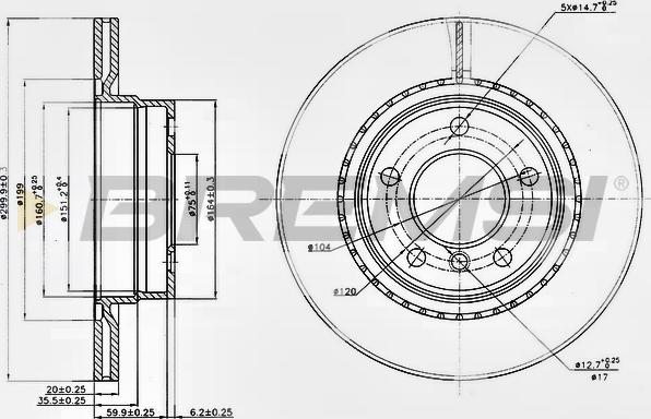 Bremsi CD7549V - Kočioni disk www.molydon.hr