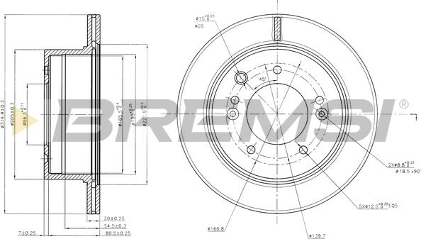 Bremsi CD7543V - Kočioni disk www.molydon.hr