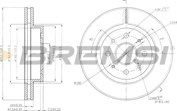 Bremsi CD7542V - Kočioni disk www.molydon.hr