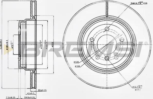 Bremsi CD7550V - Kočioni disk www.molydon.hr