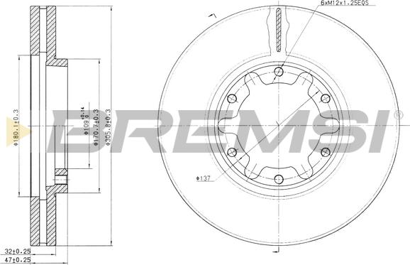 Bremsi CD7552V - Kočioni disk www.molydon.hr