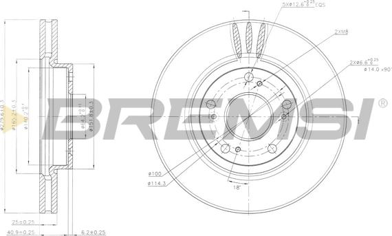 Bremsi CD7557V - Kočioni disk www.molydon.hr