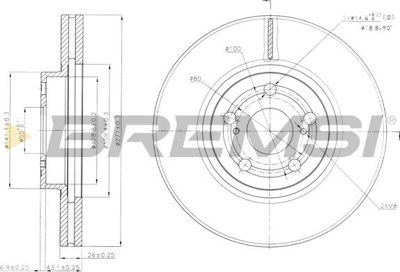 Bremsi CD7508V - Kočioni disk www.molydon.hr