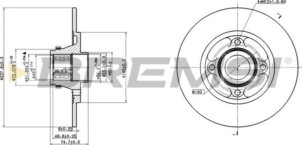 Bremsi CD7515S - Kočioni disk www.molydon.hr