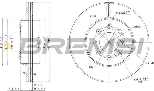 Bremsi CD7510V - Kočioni disk www.molydon.hr