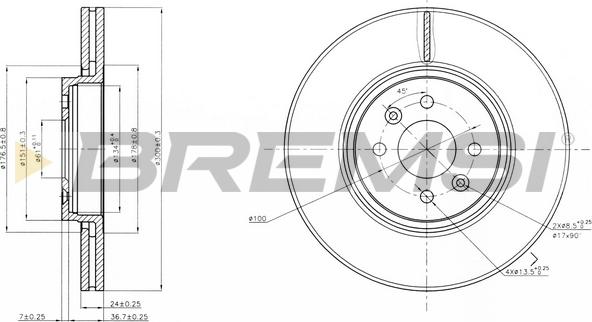 Bremsi CD7513V - Kočioni disk www.molydon.hr