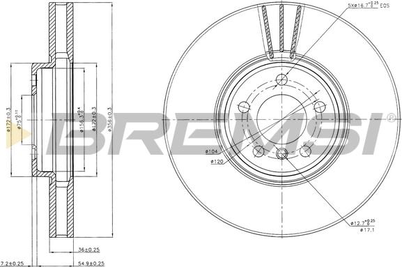 Bremsi CD7584V - Kočioni disk www.molydon.hr